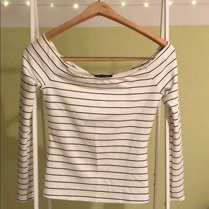 Long sleeve off the shoulder top